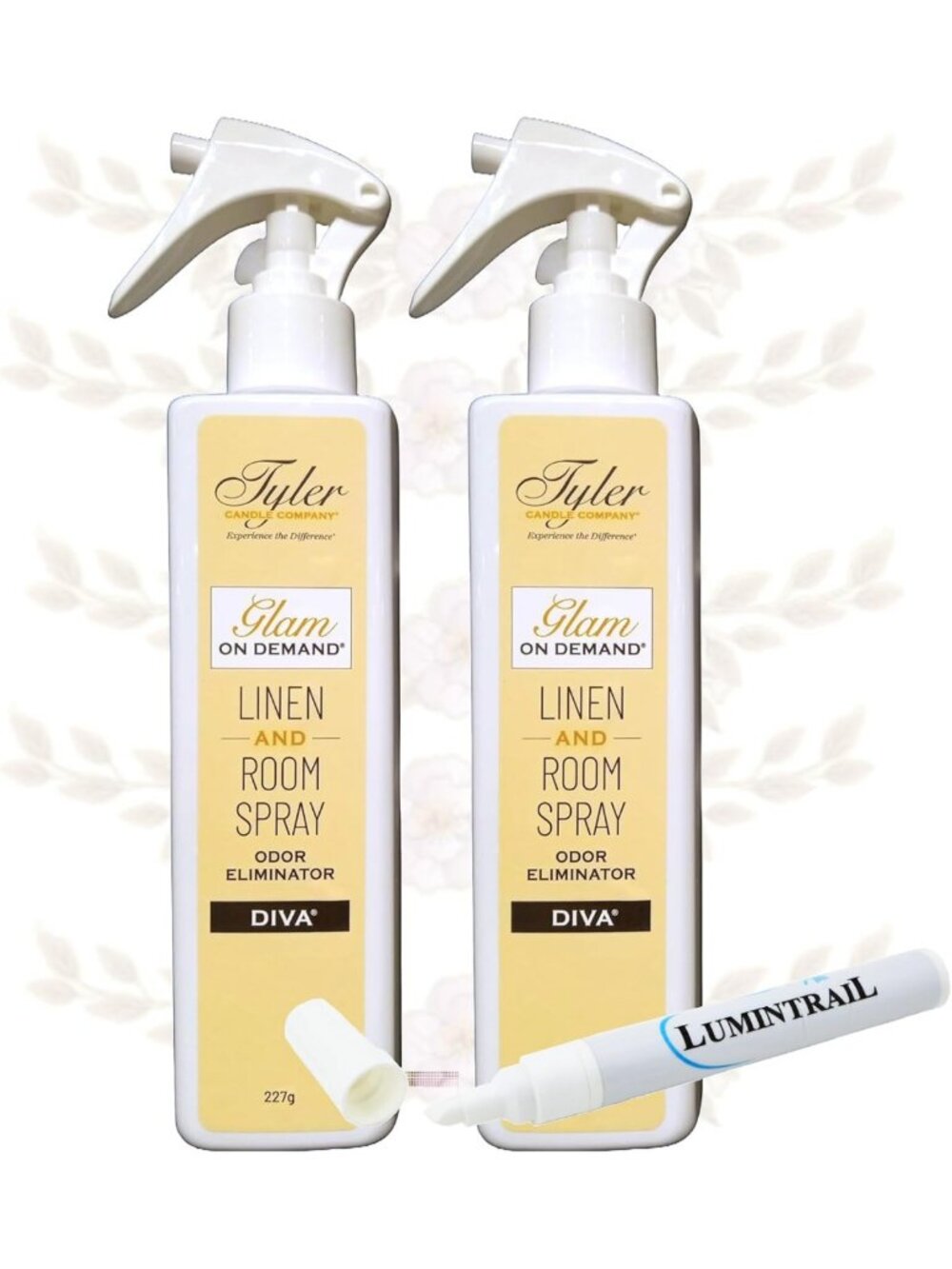 Glamorous Diva Scent Linen & Room Spray 2-Pack - Odor Eliminator & Stain Remover